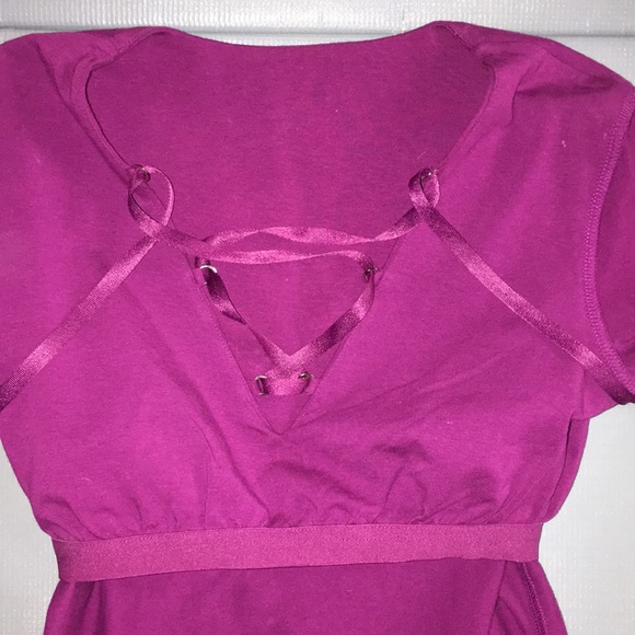 NWOT RETRO CIRCA 2001. Moda International purple bra top- XS - Picture 5 of 7